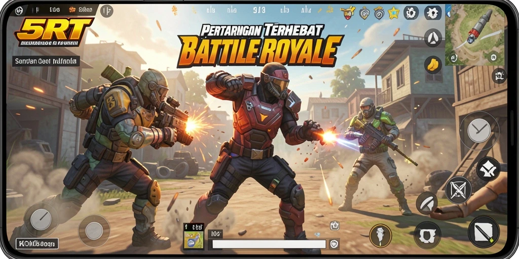 Tampilan gameplay seru dan penuh aksi di 5RT.