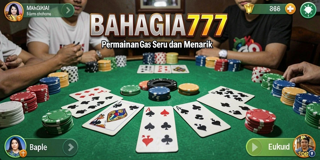 Tampilan gameplay Gaple yang seru dan menarik di BAHAGIA777.