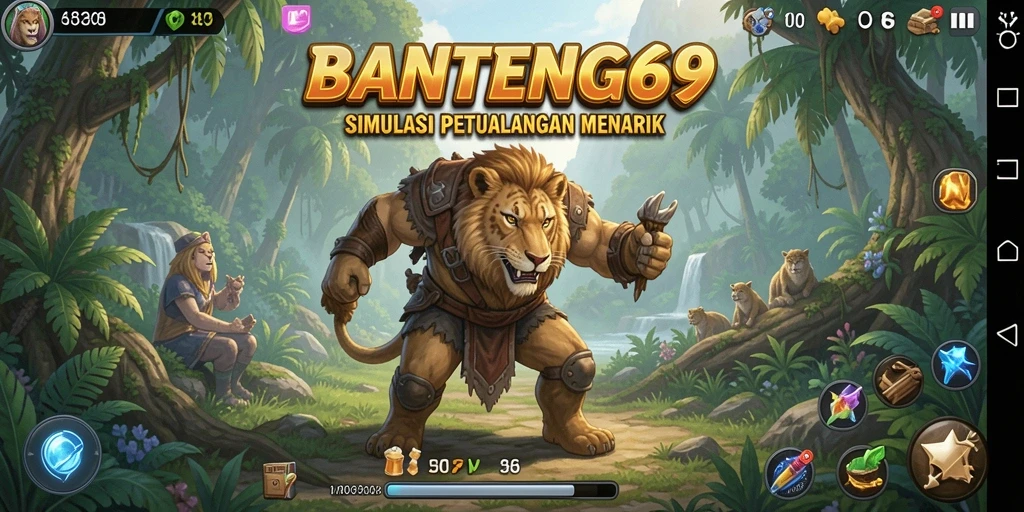 Tampilan gameplay menarik dari BANTENG69 dengan karakter dan misi yang beragam.