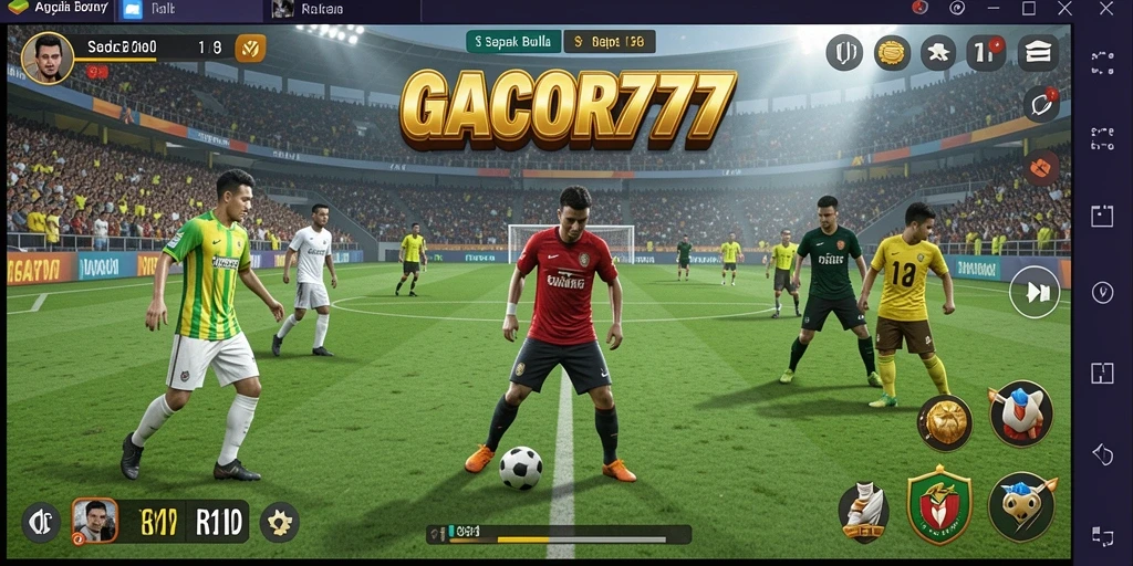 Screenshot gameplay GACOR777 menampilkan aksi seru di lapangan.