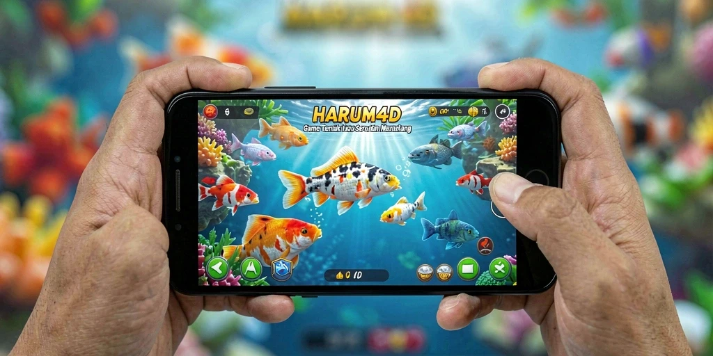 Gameplay seru Tembak Ikan di HARUM4D dengan grafis yang menarik.