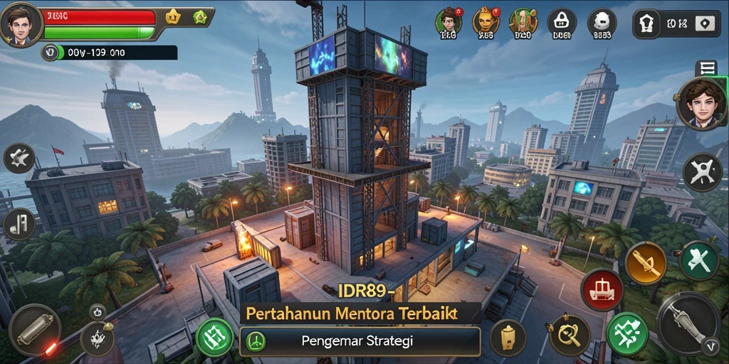 Screenshot IDR89 menunjukkan aksi menara yang menakjubkan dalam Tower Defense.