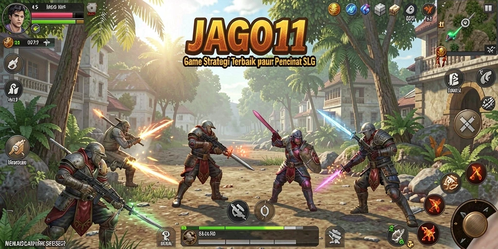 Tampilan gameplay menarik dari JAGO11 yang menampilkan pertempuran strategi.