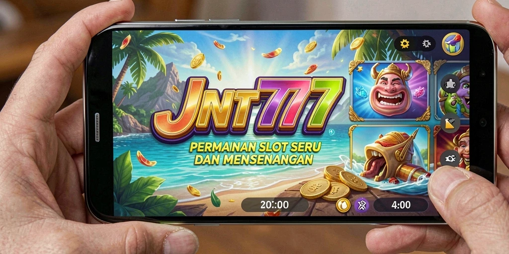 Screenshot gameplay JNT777 yang menampilkan berbagai simbol slot dan antarmuka yang menarik.