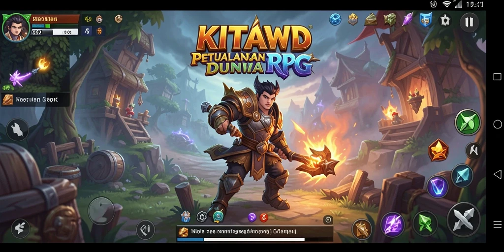 Tampilan gameplay <strong>KITAWD</strong> yang memukau dengan pertarungan epik di dunia fantasi.