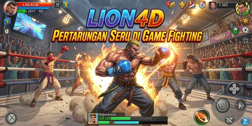 Screenshot LION4D menunjukkan aksi pertarungan yang dinamis dan menarik.