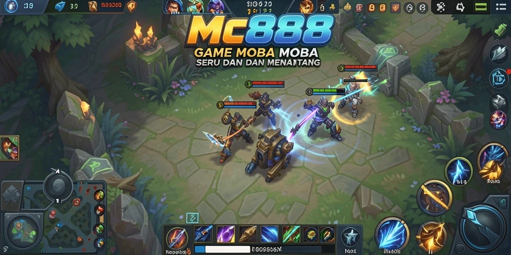 Screenshot gameplay <strong>MC888</strong> dengan aksi pertempuran yang mendebarkan.