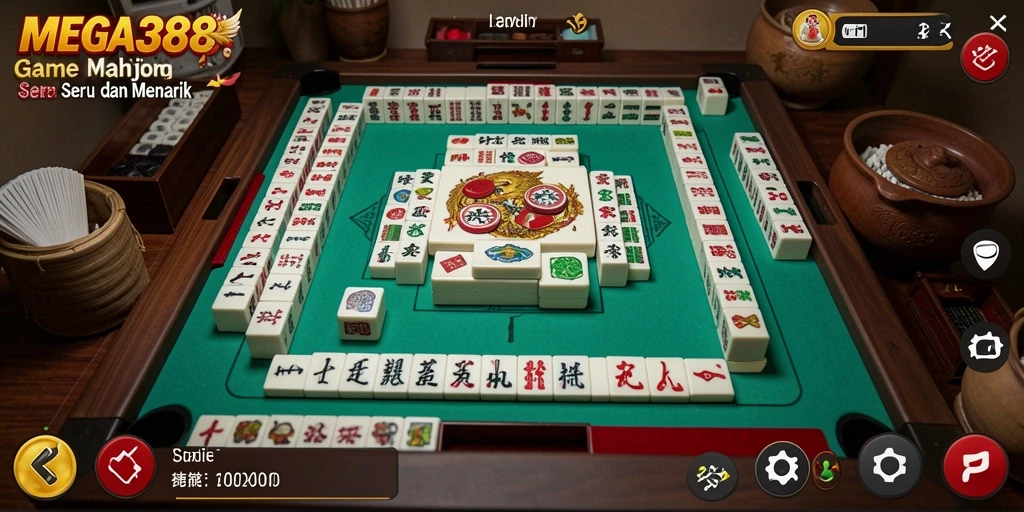 Tampilan gameplay Mahjong yang menarik di MEGA388.