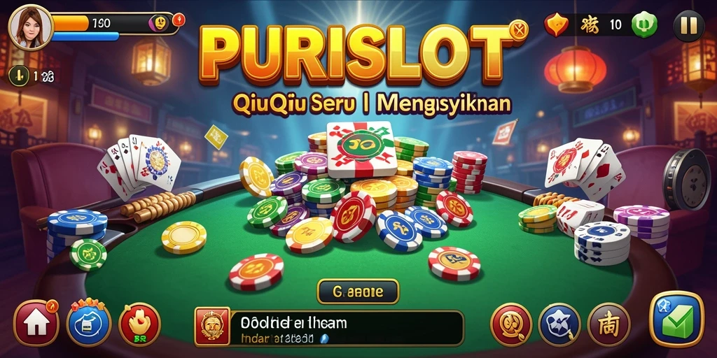 Tangkapan layar gameplay QiuQiu yang penuh aksi.