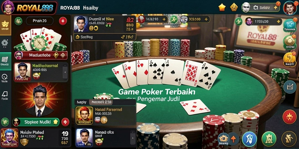 Tampilan gameplay menarik dari ROYAL88 dalam permainan Poker.