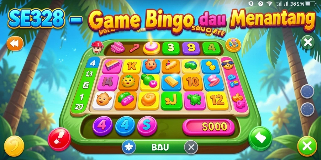 Tampilan gameplay SE328 yang menampilkan suasana seru Bingo.
