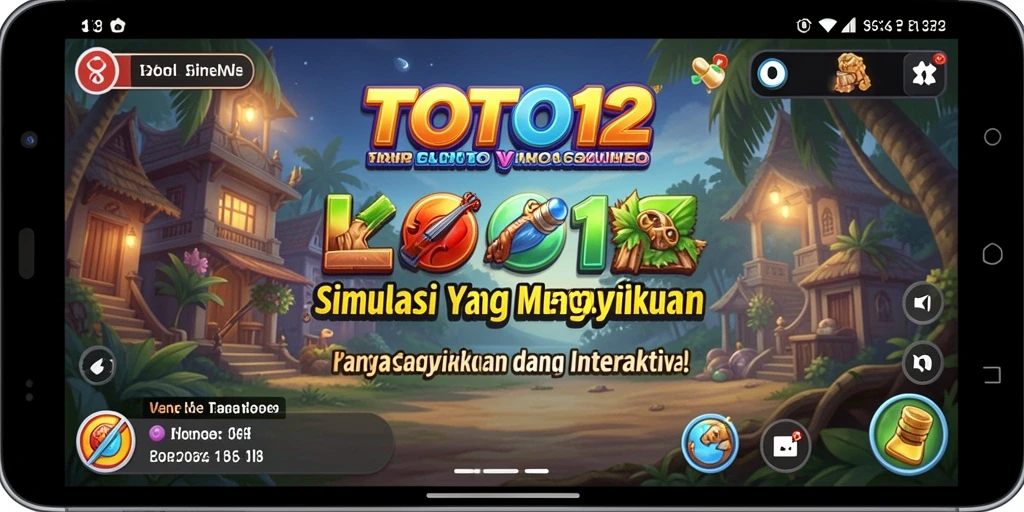 Screenshot gameplay TOTO12 menampilkan elemen simulasi yang menarik dan interaktif.