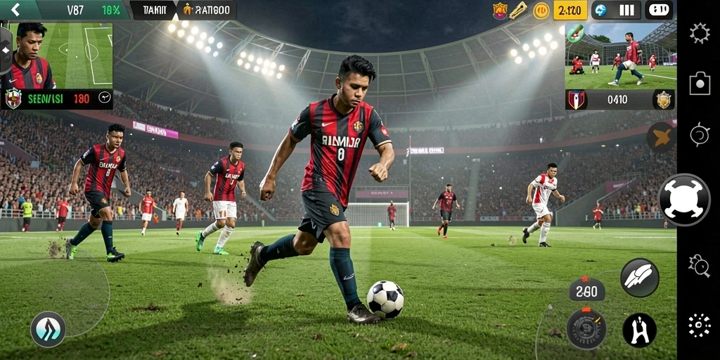 Tampilan gameplay V87 yang mendebarkan dengan grafis luar biasa.