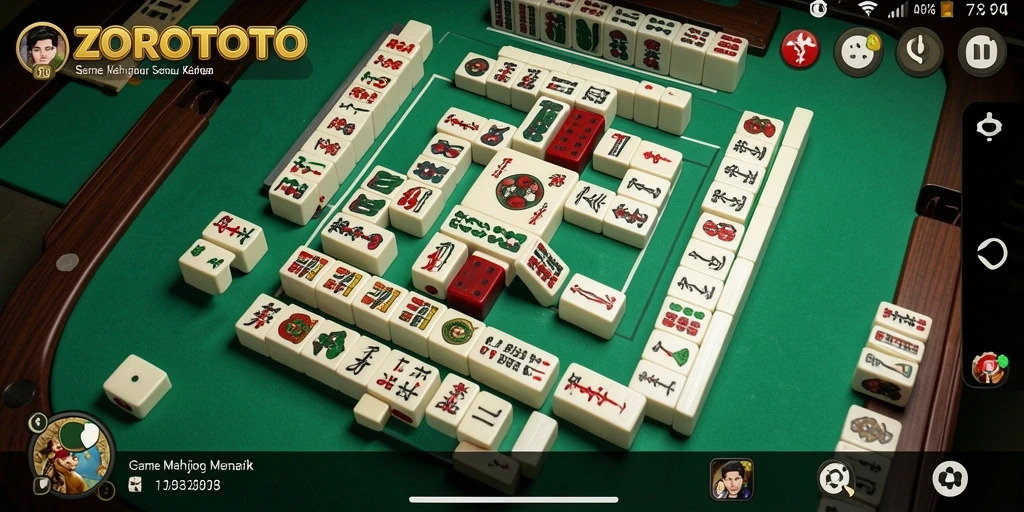 Gameplay seru ZOROTOTO menampilkan papan Mahjong yang indah dan dinamis.